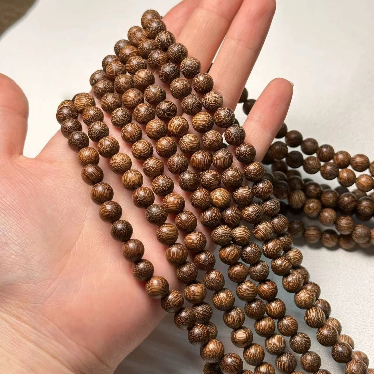 8mm Vietnamese Agarwood 108-Beads Bracelet - Authentic Chenxiang Beaded Bracelet for Men & Women