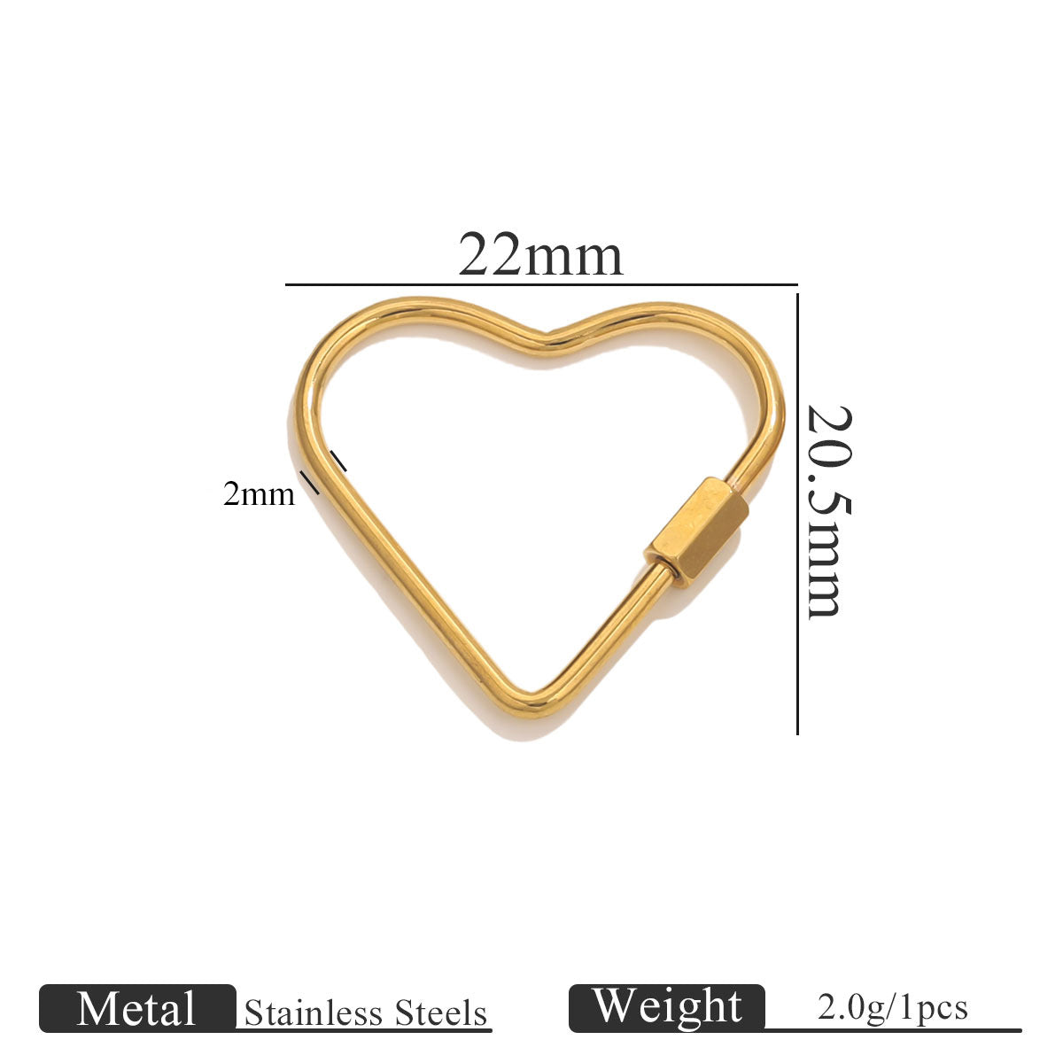 Stainless Steel Vacuum Plated Jewelry Clasp - Screw-On Closure for Bracelets, Necklaces & Beaded Bracelets | Durable & Easy to Use