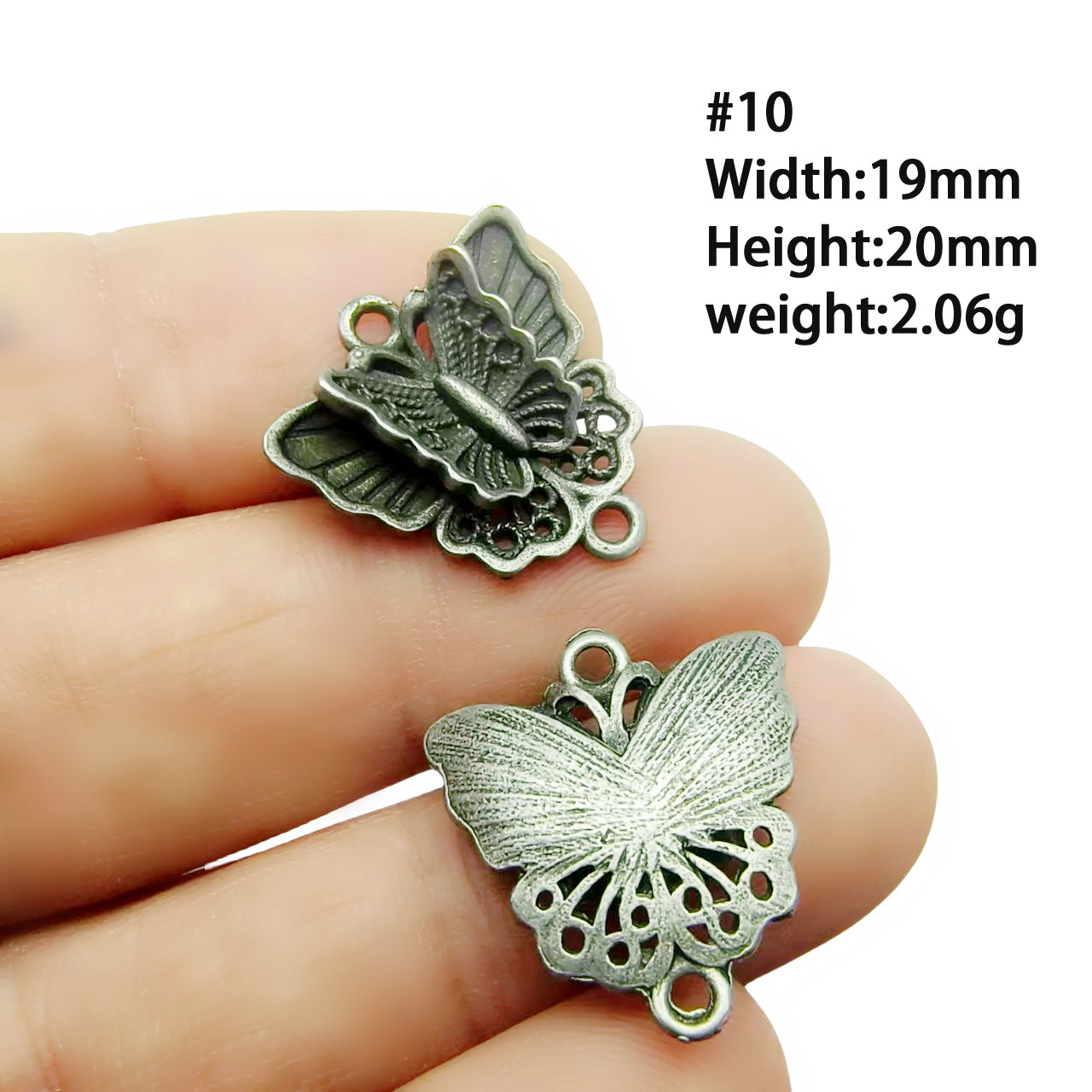 A Series of Charm 3:10PCS Vintage Animal Flower Butterfly Charms, Retro Jewelry Pendant, Antique Style Alloy Connector for DIY Necklace Bracelet Earrings