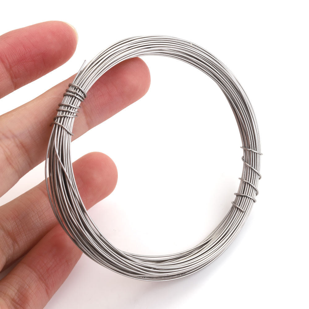 10 Meters Solid Stainless Steel Wire - Thin Beading Wire for DIY