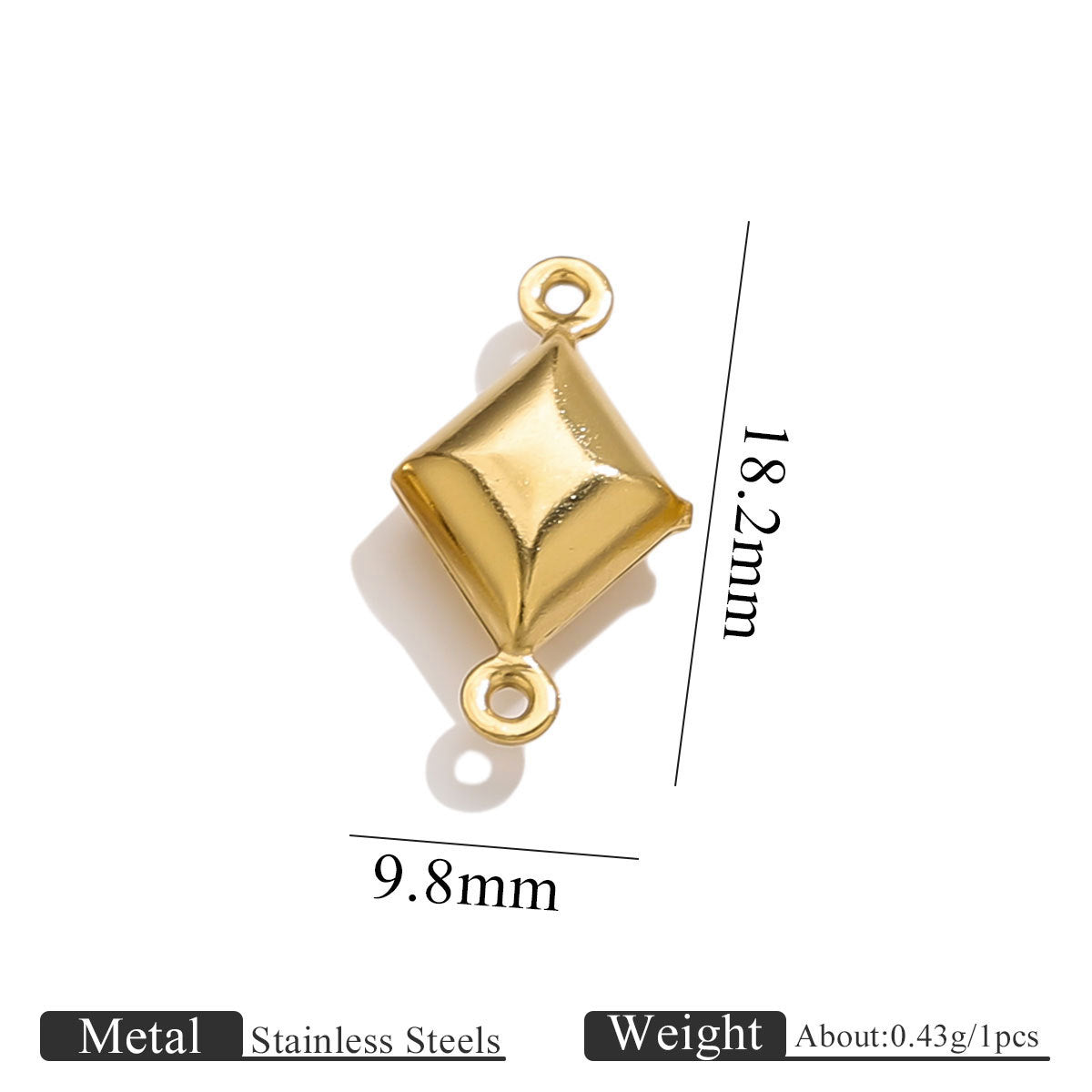 10PCS Stainless Steel Double-Hole Connector| Heart & Star Shapes | DIY Jewelry Connectors for Bracelets & Necklaces
