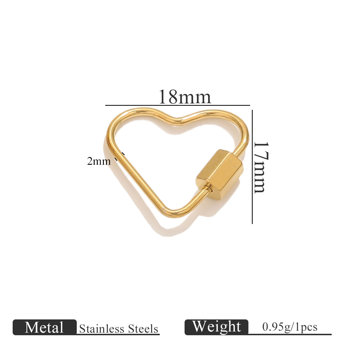 Stainless Steel Vacuum Plated Jewelry Clasp - Screw-On Closure for Bracelets, Necklaces & Beaded Bracelets | Durable & Easy to Use