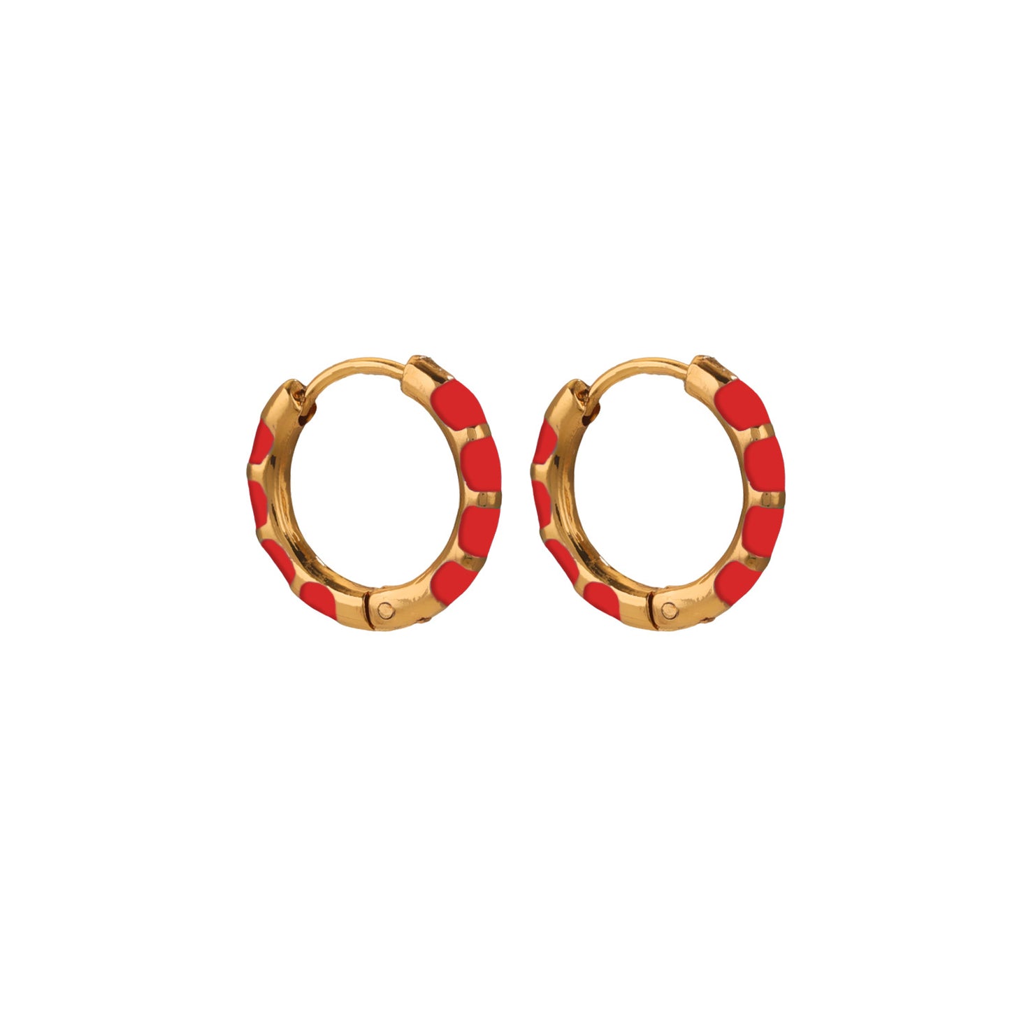 Enamel Color Hand-Dropped Ear Clips - Stainless Steel & Titanium Steel | Classic Cute Women's Earrings