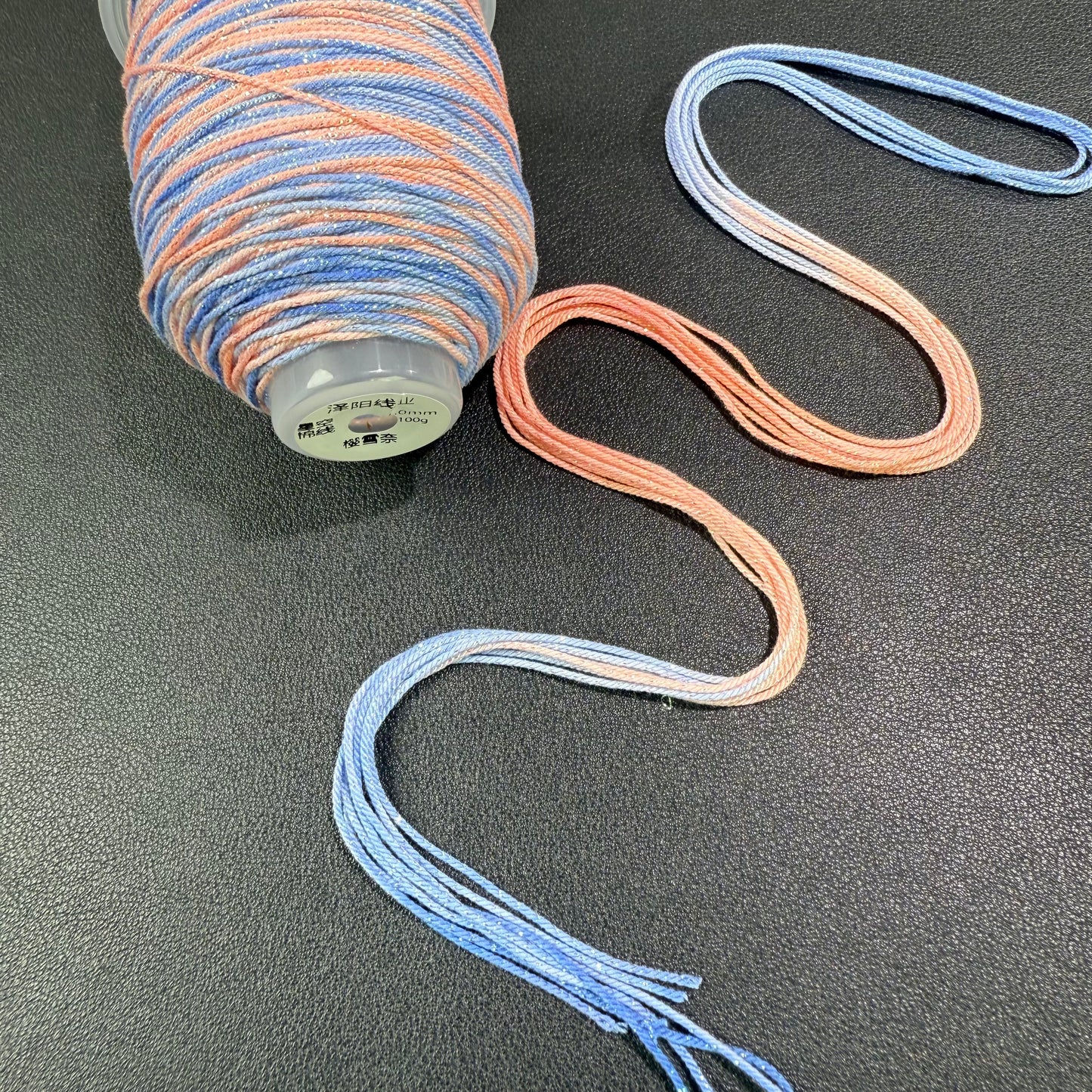 1.0mm Colorful Gradient Cotton Cord, 18-Strand Durable Thread, DIY Bracelet String, Handwoven Craft Rope, Strong Wear-Resistant Jewelry Making Cord,130 Meters Per Roll