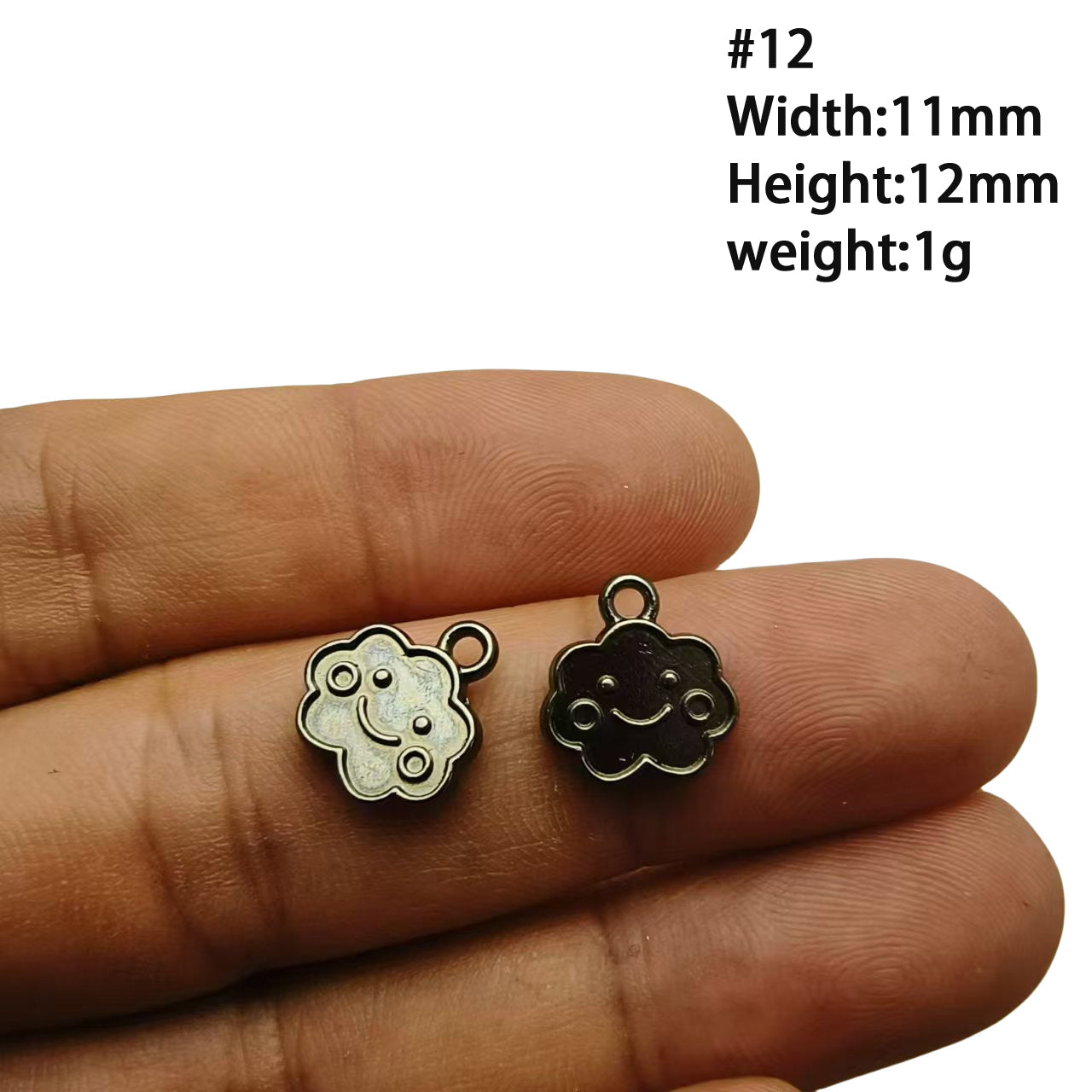 A Series of Charm 4: 10PCS Dark Gothic Black Flower Animal Pendants, Vintage Charm for DIY Jewelry, Retro Dark Style Pendant for Necklace or Earrings