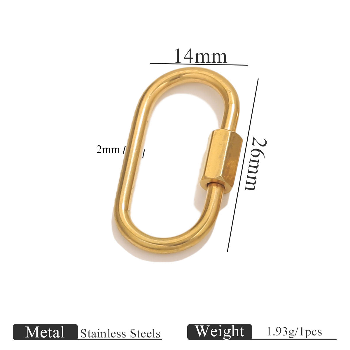 Stainless Steel Vacuum Plated Jewelry Clasp - Screw-On Closure for Bracelets, Necklaces & Beaded Bracelets | Durable & Easy to Use