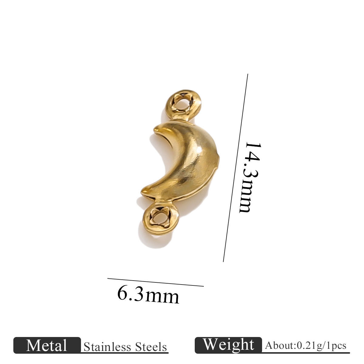 10PCS Stainless Steel Double-Hole Connector| Heart & Star Shapes | DIY Jewelry Connectors for Bracelets & Necklaces
