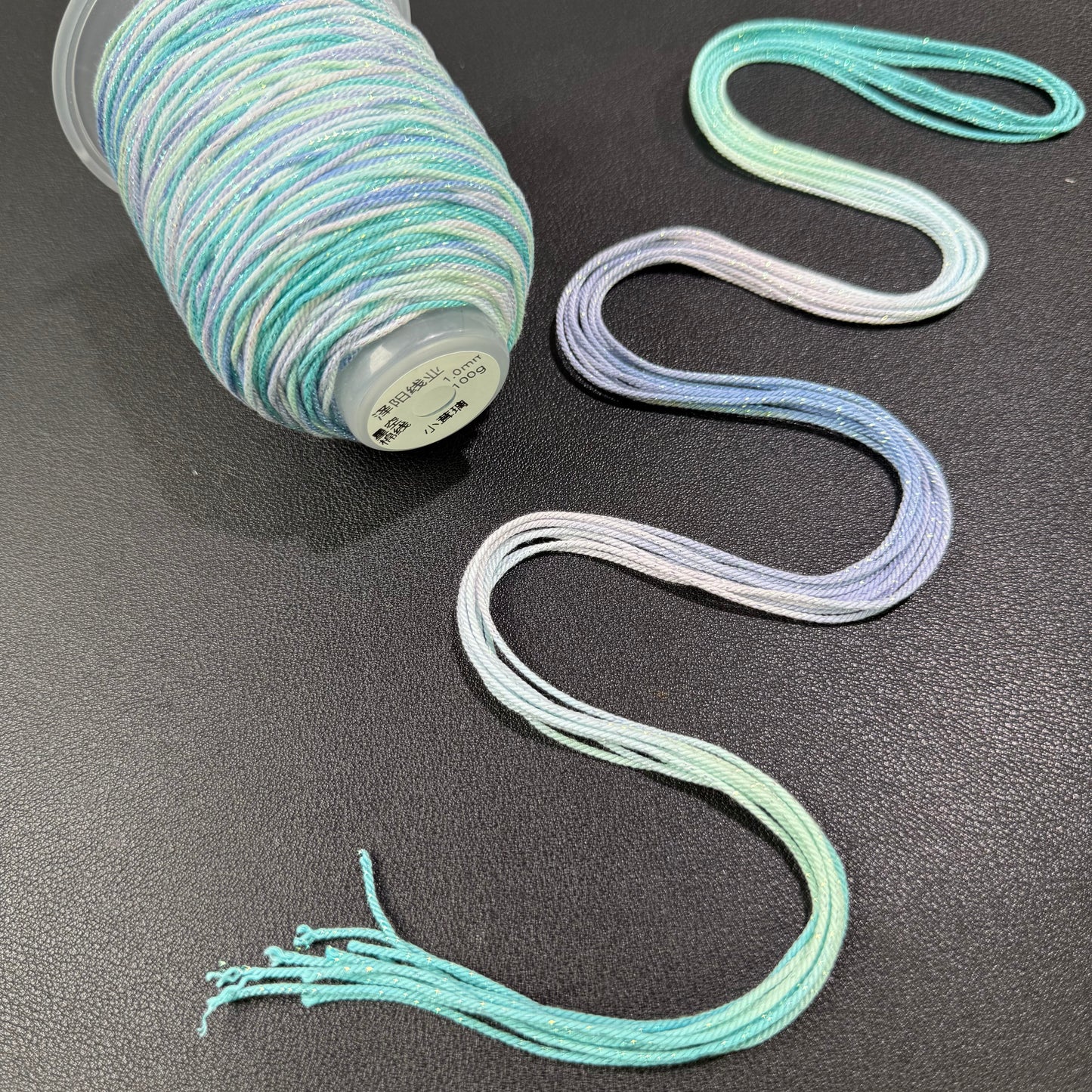 1.0mm Colorful Gradient Cotton Cord, 18-Strand Durable Thread, DIY Bracelet String, Handwoven Craft Rope, Strong Wear-Resistant Jewelry Making Cord,130 Meters Per Roll