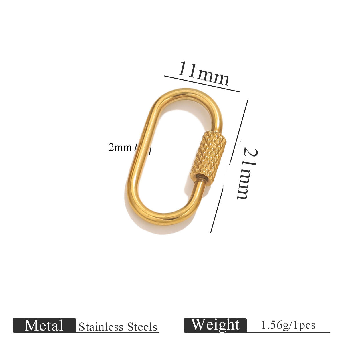 Stainless Steel Vacuum Plated Jewelry Clasp - Screw-On Closure for Bracelets, Necklaces & Beaded Bracelets | Durable & Easy to Use