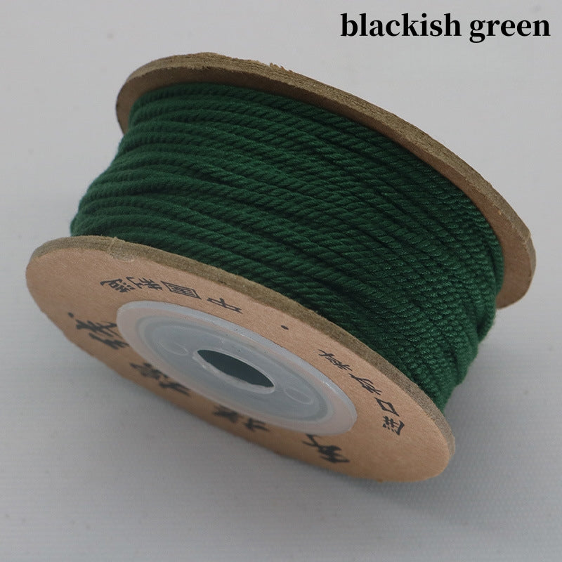 Solid Color-Handmade Colorful Woven Cotton Cord for Buddhist Prayer Beads – Durable Tibetan Style String for Mala Making, Star Moon Bodhi Bracelet Necklace DIY