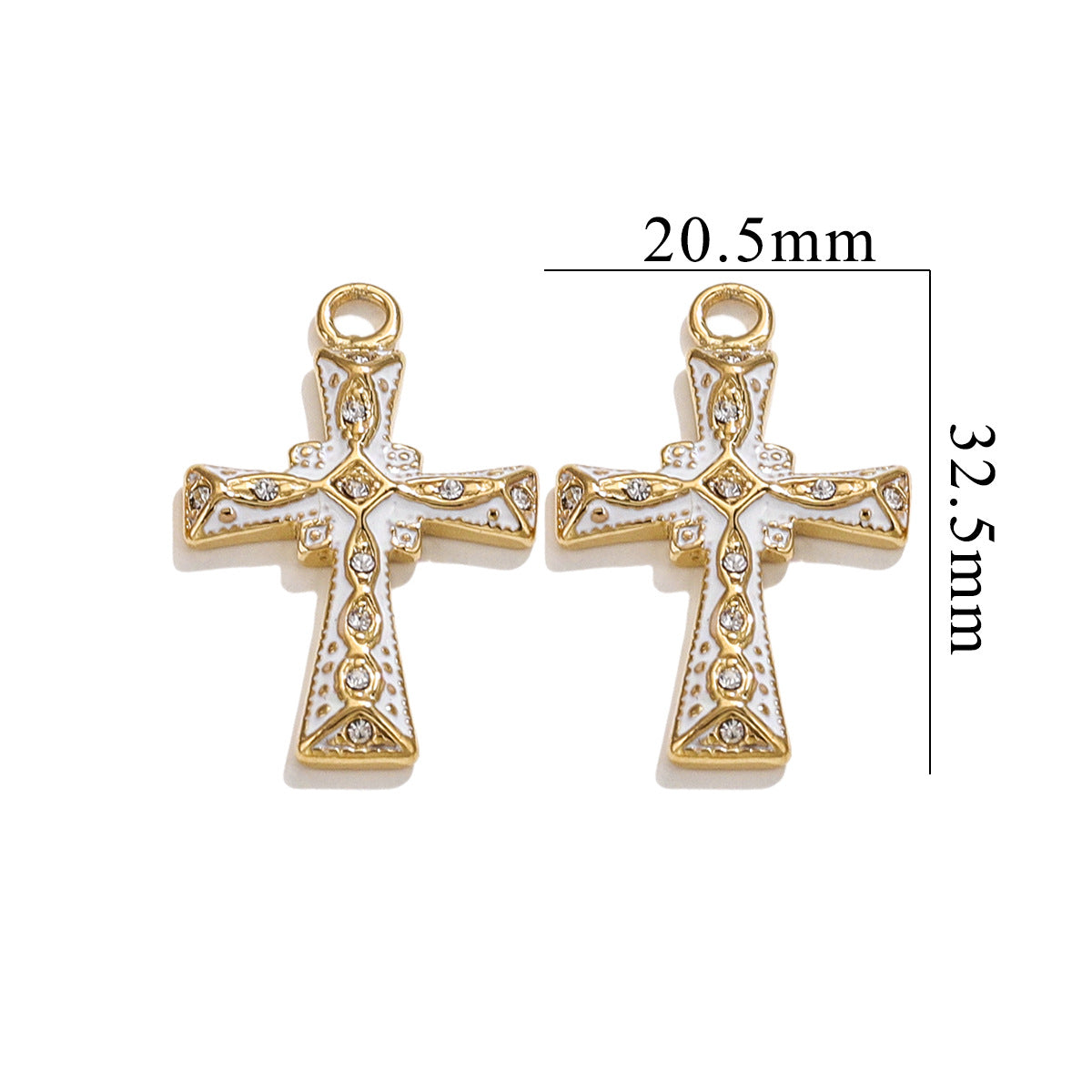 Exquisite Cross Pendant | Premium Stainless Steel (Titanium Steel) Plated 18K Gold, Elegant Religious Jewelry for Daily Wear