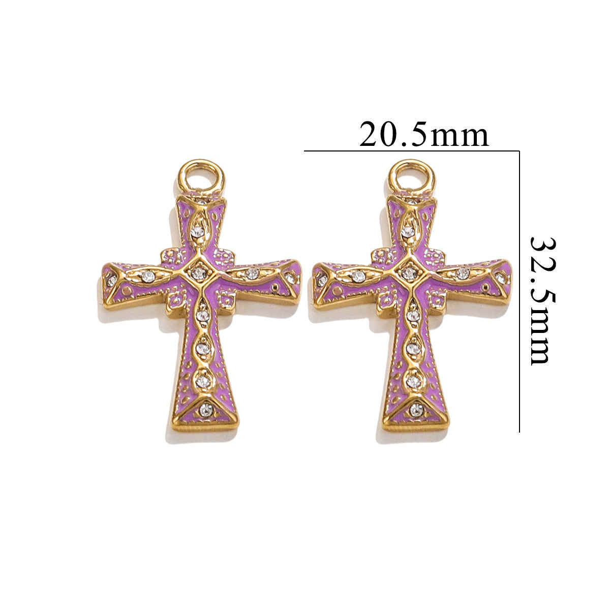 Exquisite Cross Pendant | Premium Stainless Steel (Titanium Steel) Plated 18K Gold, Elegant Religious Jewelry for Daily Wear