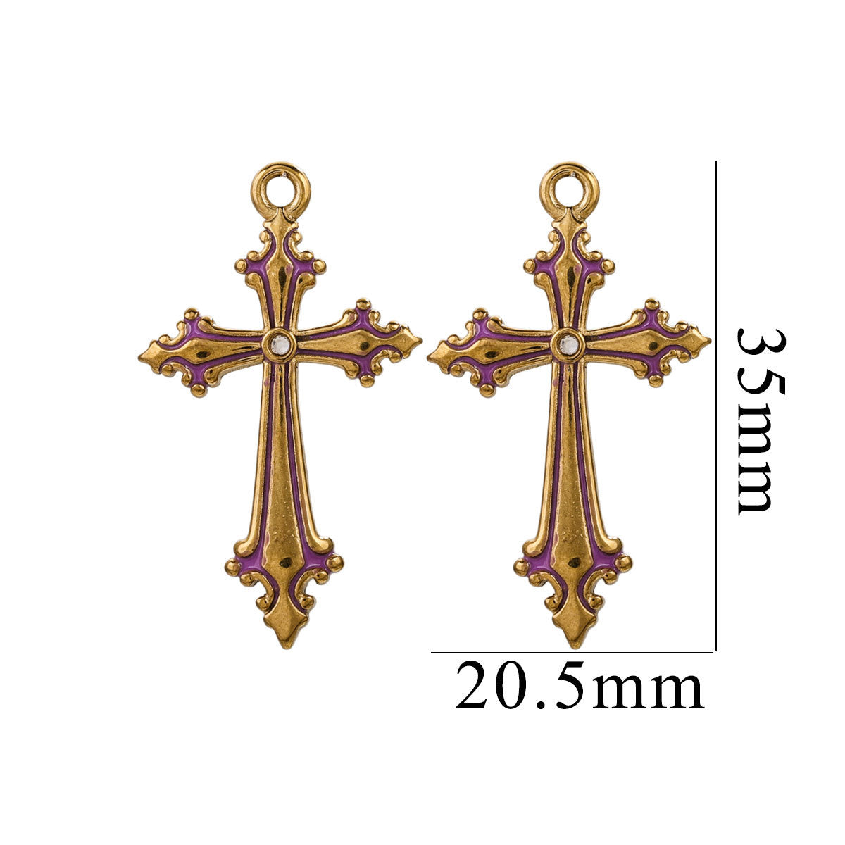 Exquisite Cross Pendant | Premium Stainless Steel (Titanium Steel) Plated 18K Gold, Elegant Religious Jewelry for Daily Wear