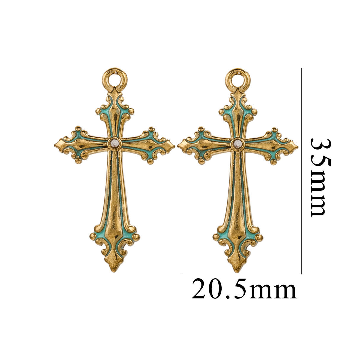 Exquisite Cross Pendant | Premium Stainless Steel (Titanium Steel) Plated 18K Gold, Elegant Religious Jewelry for Daily Wear