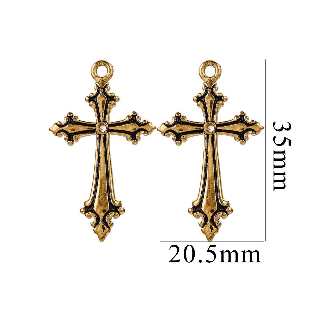 Exquisite Cross Pendant | Premium Stainless Steel (Titanium Steel) Plated 18K Gold, Elegant Religious Jewelry for Daily Wear