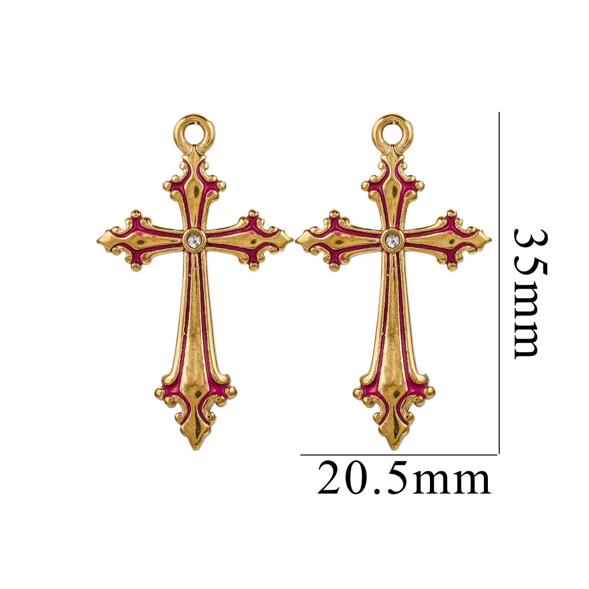 Exquisite Cross Pendant | Premium Stainless Steel (Titanium Steel) Plated 18K Gold, Elegant Religious Jewelry for Daily Wear