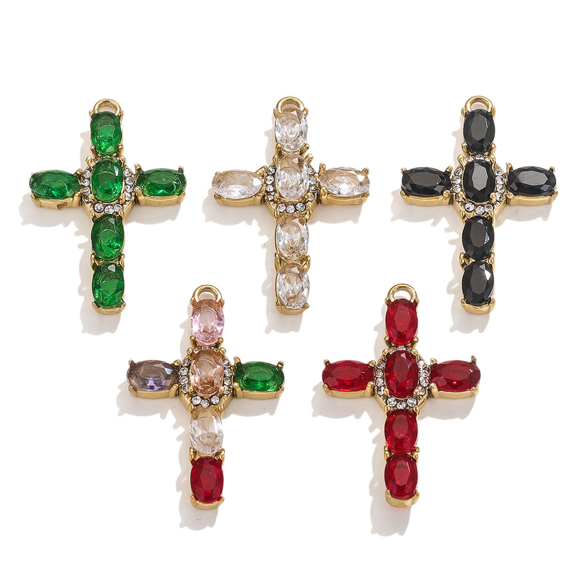 Exquisite Cross Pendant | Premium Stainless Steel (Titanium Steel) Plated 18K Gold, Elegant Religious Jewelry for Daily Wear