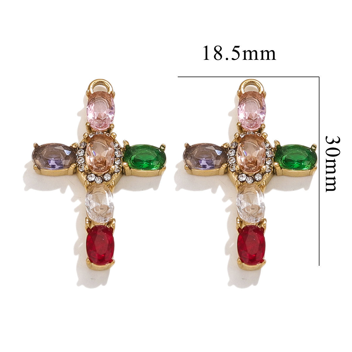Exquisite Cross Pendant | Premium Stainless Steel (Titanium Steel) Plated 18K Gold, Elegant Religious Jewelry for Daily Wear