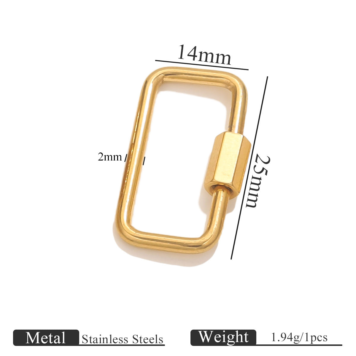 Stainless Steel Vacuum Plated Jewelry Clasp - Screw-On Closure for Bracelets, Necklaces & Beaded Bracelets | Durable & Easy to Use