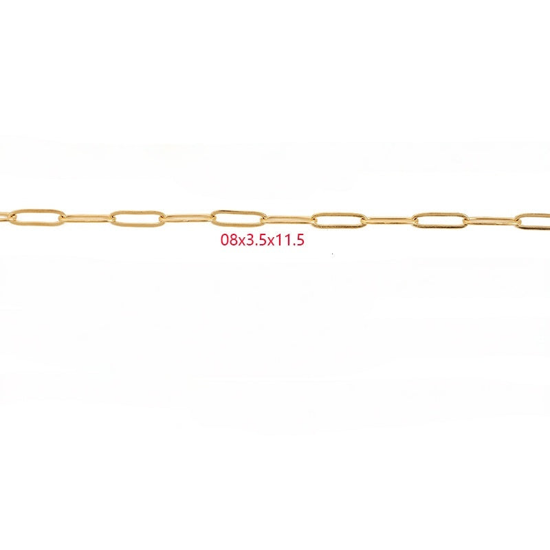 2 Meters Stainless Steel Paperclip Chain for Jewelry DIY