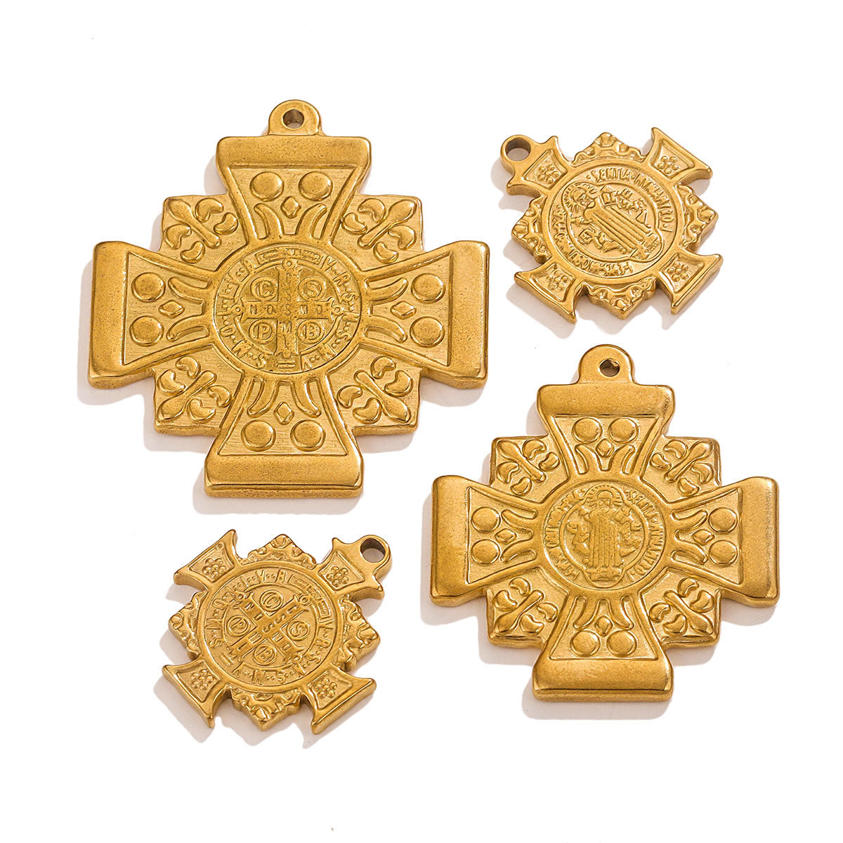 Stainless Steel Cross Queen Pharaoh Pendant - Unique Designed Statement Jewelry Charm for Necklaces