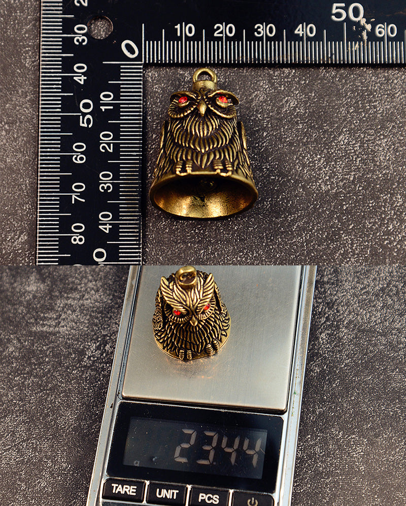 Vintage Brass Owl Bell, Handcrafted Charm, Perfect for Wind Chimes & Jewelry Making