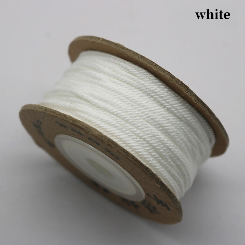 Solid Color-Handmade Colorful Woven Cotton Cord for Buddhist Prayer Beads – Durable Tibetan Style String for Mala Making, Star Moon Bodhi Bracelet Necklace DIY