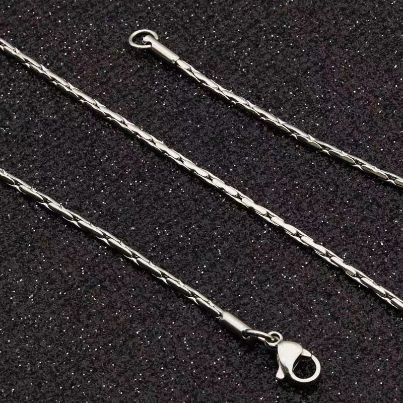 Stainless Steel Cross Hammer Round Chain - Titanium Steel Men's Bracelet & Necklace, Stylish Trendy Fashion Accessories for DIY