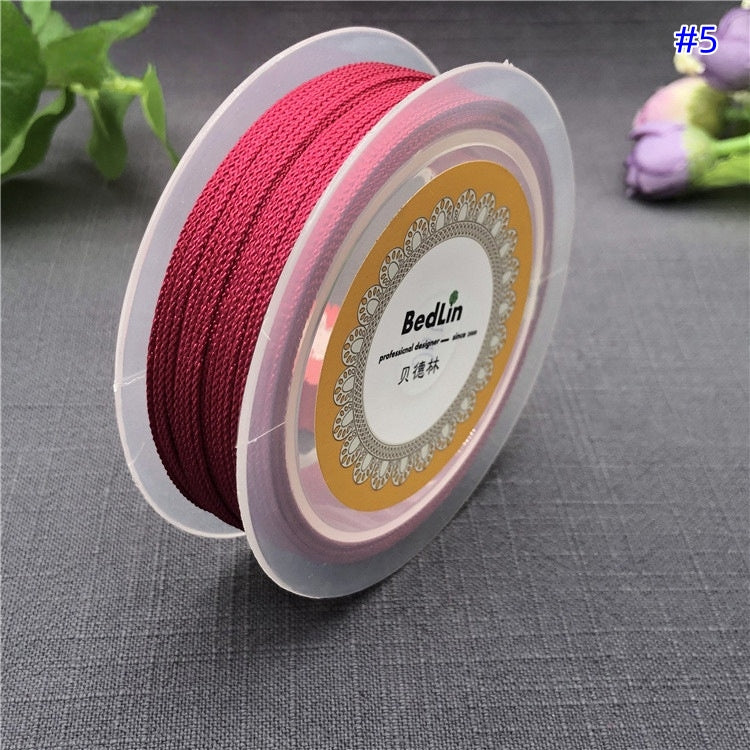 2.0mm BedLin Braided Cord for DIY Necklace, Pendants, and Beaded Jewelry – Ideal for Chinese Knotting and Hanging Straps-10 Meters