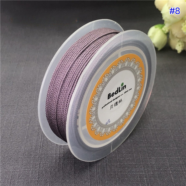2.0mm BedLin Braided Cord for DIY Necklace, Pendants, and Beaded Jewelry – Ideal for Chinese Knotting and Hanging Straps-10 Meters
