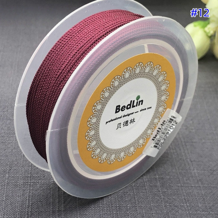 2.0mm BedLin Braided Cord for DIY Necklace, Pendants, and Beaded Jewelry – Ideal for Chinese Knotting and Hanging Straps-10 Meters