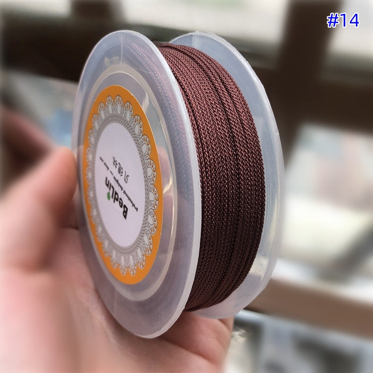 2.0mm BedLin Braided Cord for DIY Necklace, Pendants, and Beaded Jewelry – Ideal for Chinese Knotting and Hanging Straps-10 Meters