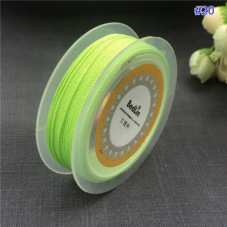 2.0mm BedLin Braided Cord for DIY Necklace, Pendants, and Beaded Jewelry – Ideal for Chinese Knotting and Hanging Straps-10 Meters