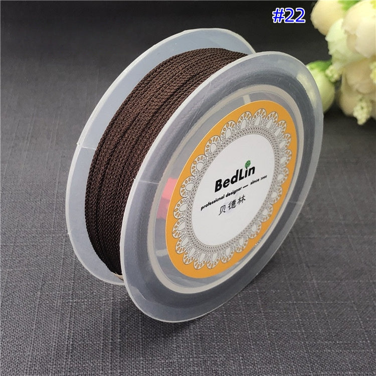 2.0mm BedLin Braided Cord for DIY Necklace, Pendants, and Beaded Jewelry – Ideal for Chinese Knotting and Hanging Straps-10 Meters