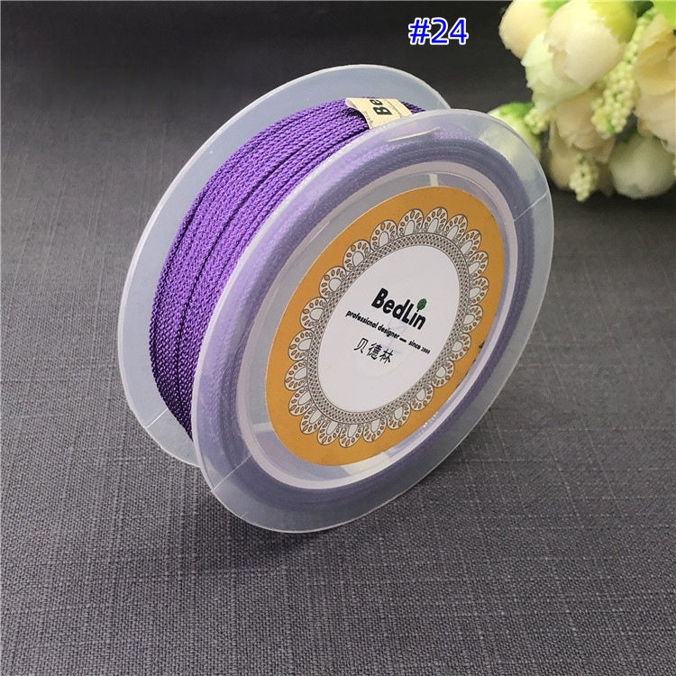 2.0mm BedLin Braided Cord for DIY Necklace, Pendants, and Beaded Jewelry – Ideal for Chinese Knotting and Hanging Straps-10 Meters