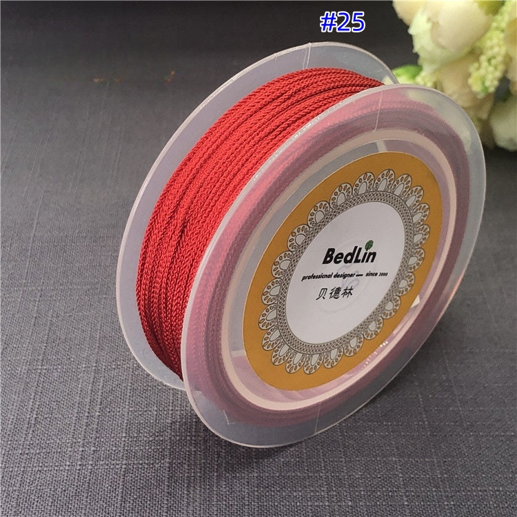 2.0mm BedLin Braided Cord for DIY Necklace, Pendants, and Beaded Jewelry – Ideal for Chinese Knotting and Hanging Straps-10 Meters