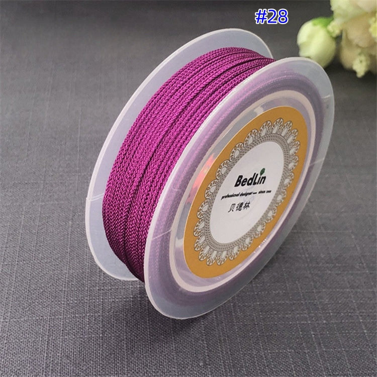 2.0mm BedLin Braided Cord for DIY Necklace, Pendants, and Beaded Jewelry – Ideal for Chinese Knotting and Hanging Straps-10 Meters