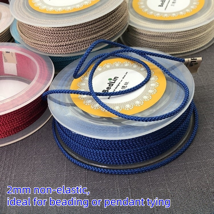 2.0mm BedLin Braided Cord for DIY Necklace, Pendants, and Beaded Jewelry – Ideal for Chinese Knotting and Hanging Straps-10 Meters
