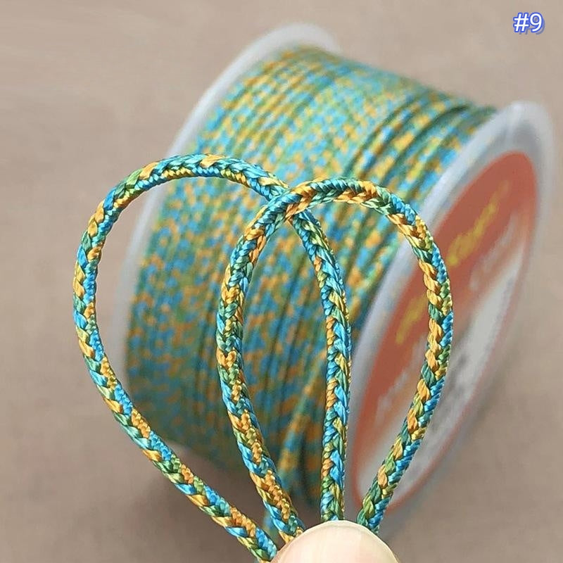 2.5mm Handwoven Gradient Lucky Knot Cord for Jade Pendant, Bracelet, Necklace, Adjustable Colorful String for DIY Jewelry-10 Meters