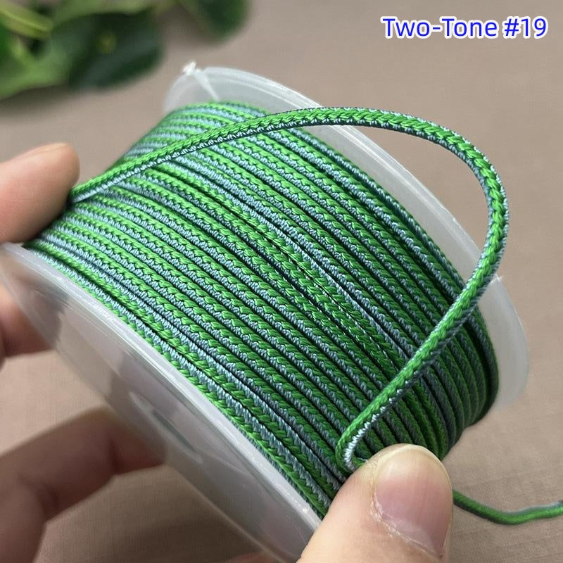2.5mm Lucky Knot Braided Cord for Jade Pendant, Adjustable Necklace/Bracelet String, Single or Dual Color, DIY Jewelry Supplies