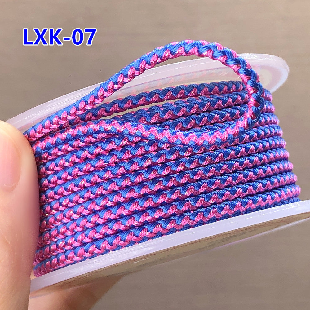 2.5mm Gold & Silver Dragon Pattern Red Cord | New Year Luck Bracelet/Necklace DIY Braiding String | Pendant Hanging Rope