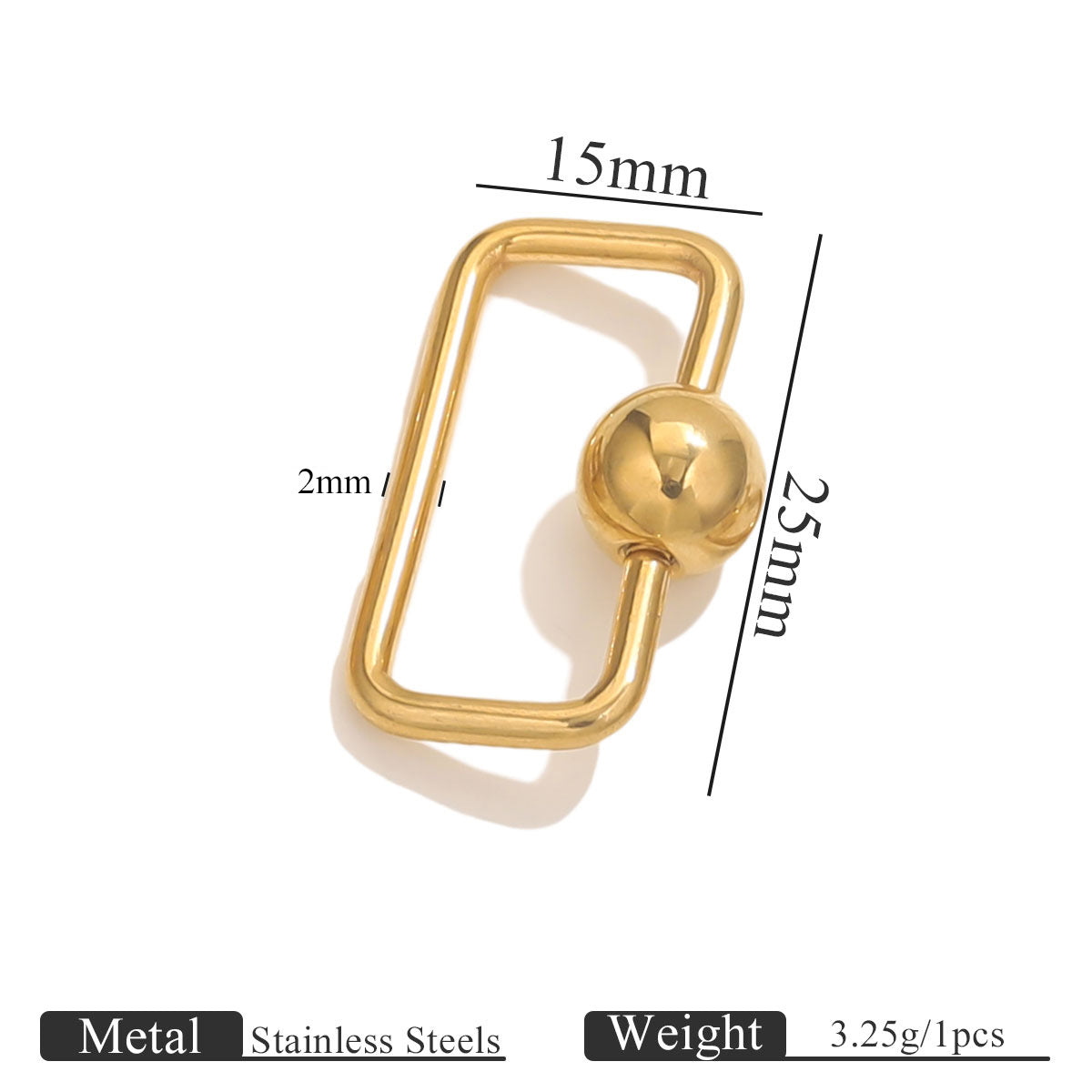 Stainless Steel Vacuum Plated Jewelry Clasp - Screw-On Closure for Bracelets, Necklaces & Beaded Bracelets | Durable & Easy to Use