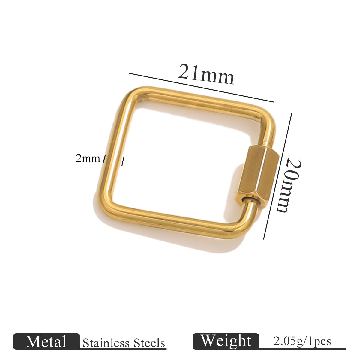 Stainless Steel Vacuum Plated Jewelry Clasp - Screw-On Closure for Bracelets, Necklaces & Beaded Bracelets | Durable & Easy to Use