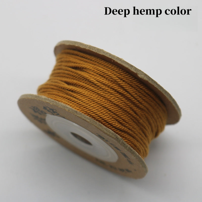 Solid Color-Handmade Colorful Woven Cotton Cord for Buddhist Prayer Beads – Durable Tibetan Style String for Mala Making, Star Moon Bodhi Bracelet Necklace DIY