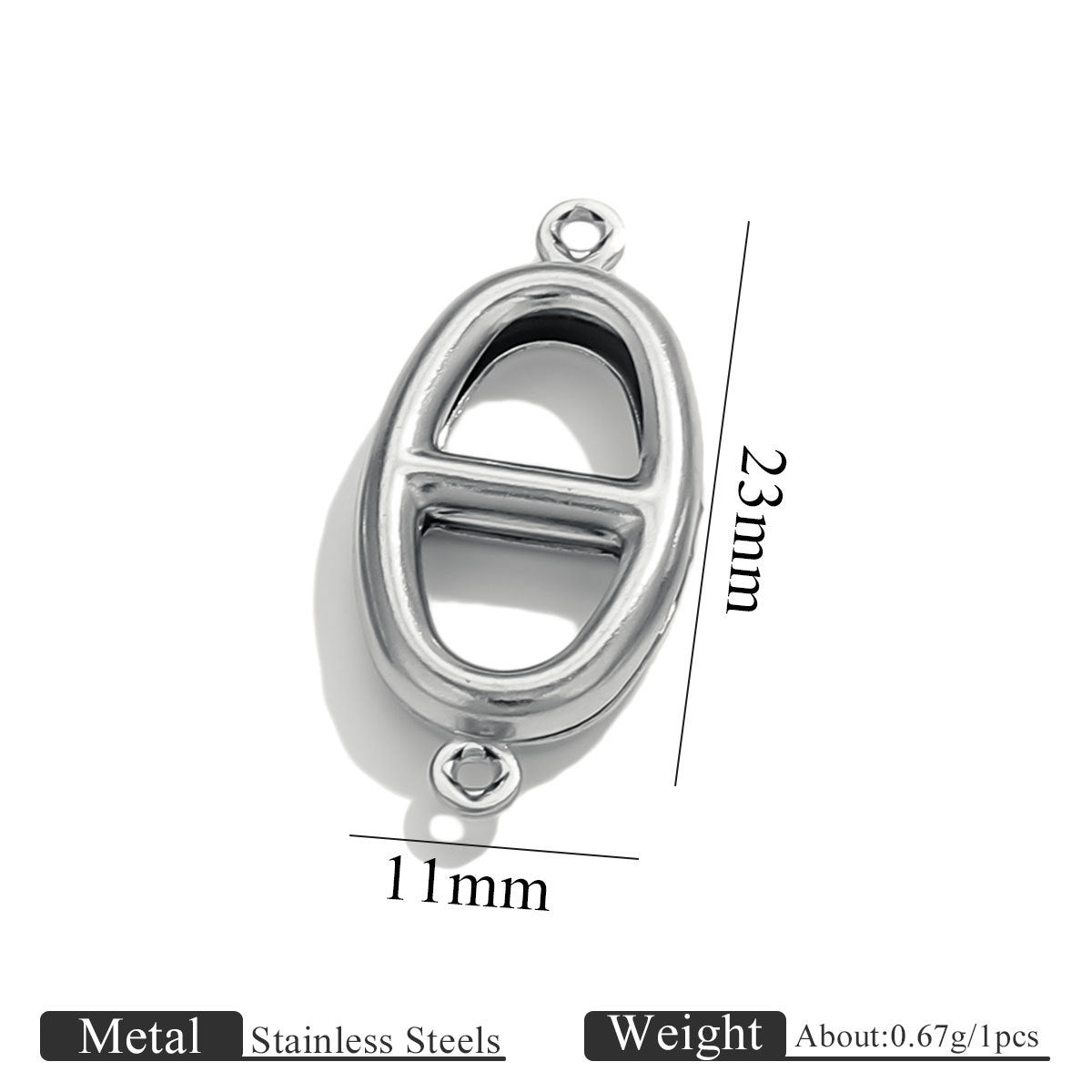 10PCS Stainless Steel Double-Hole Connector| Heart & Star Shapes | DIY Jewelry Connectors for Bracelets & Necklaces