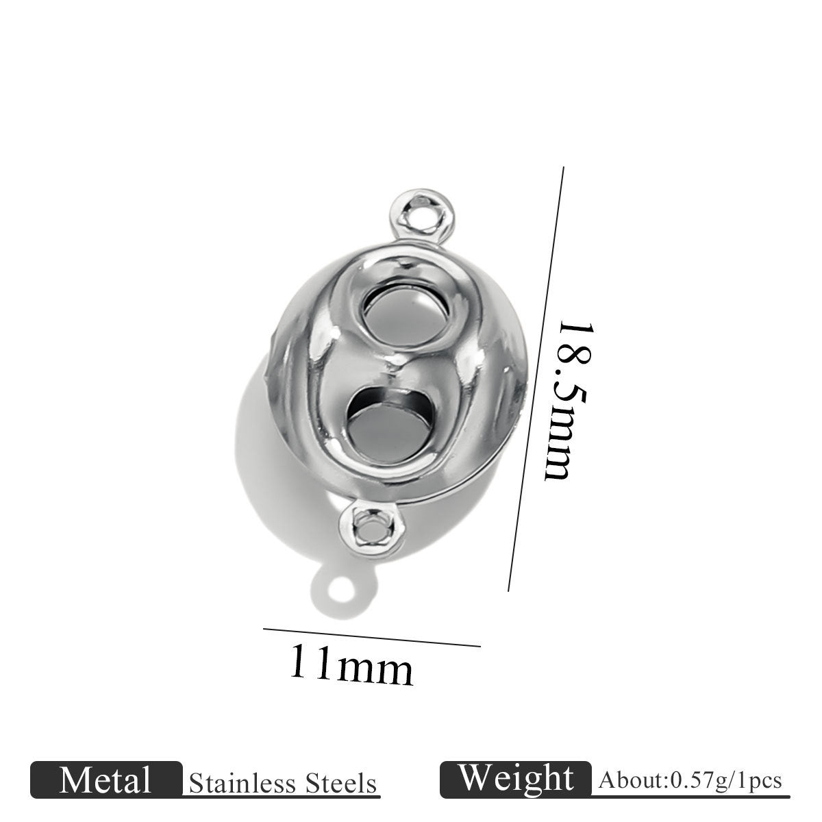 10PCS Stainless Steel Double-Hole Connector| Heart & Star Shapes | DIY Jewelry Connectors for Bracelets & Necklaces