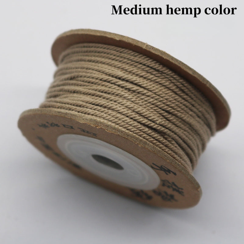 Solid Color-Handmade Colorful Woven Cotton Cord for Buddhist Prayer Beads – Durable Tibetan Style String for Mala Making, Star Moon Bodhi Bracelet Necklace DIY