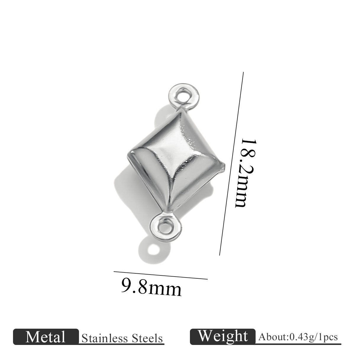 10PCS Stainless Steel Double-Hole Connector| Heart & Star Shapes | DIY Jewelry Connectors for Bracelets & Necklaces