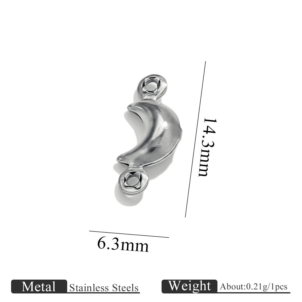 10PCS Stainless Steel Double-Hole Connector| Heart & Star Shapes | DIY Jewelry Connectors for Bracelets & Necklaces