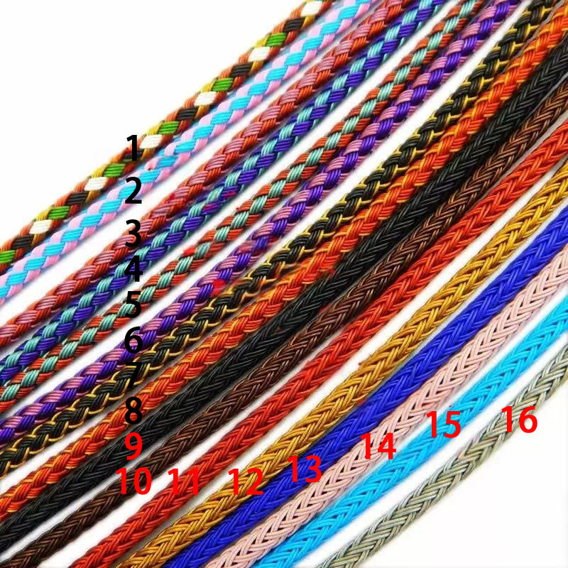 3mm Colorful Braided Stainless Steel Rope - Dainty Jewelry Handmade Bangle for Her (1 Meter)